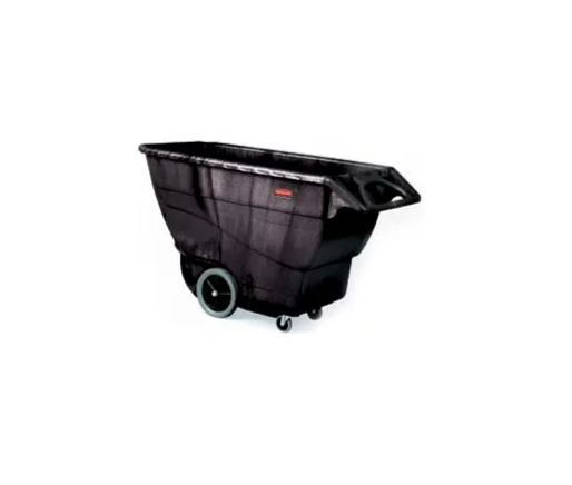 Rubbermaid® Extra Heavy Duty Structural Foam Plastic Tilt Truck, 1 Cu. Yd. Cap,2100 Lbs,Cap,Blk - Pack of 2 FG9T1600BLA