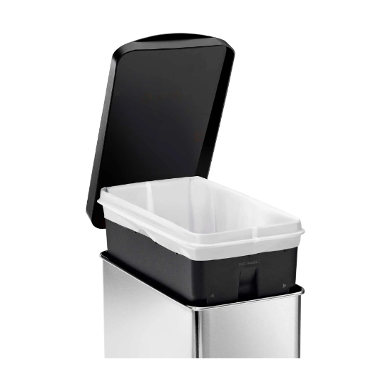 Simplehuman® Profile Step Can with Plastic Lid - 2-3/5 Gallon Brushed SS CW1180