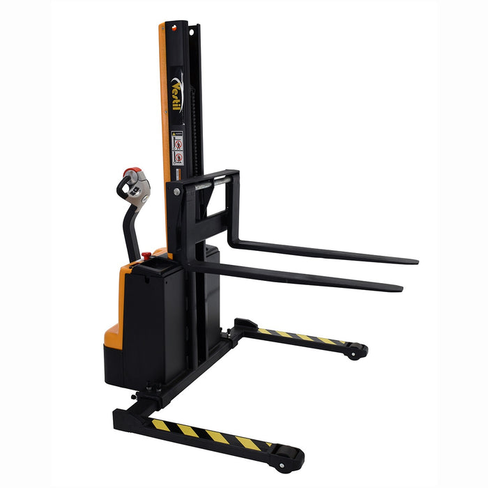 Vestil Stacker Pwr Lift/DR 62″ 1500 LB Adjustable Forks / Adjustable Support Legs (pallet/skids) SNM15-62-AA