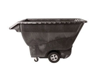 Rubbermaid® Standard Duty Structural Foam Tilt Truck, 1 Cu. Yd. Cap., 1250 lb. Capacity, Black FG9T1500BLA