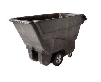 Rubbermaid® Standard Duty Structural Foam Tilt Truck, 1 Cu. Yd. Cap., 1250 lb. Capacity, Black FG9T1500BLA