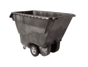 Rubbermaid® Standard Duty Structural Foam Tilt Truck, 1 Cu. Yd. Cap., 1250 lb. Capacity, Black FG9T1500BLA