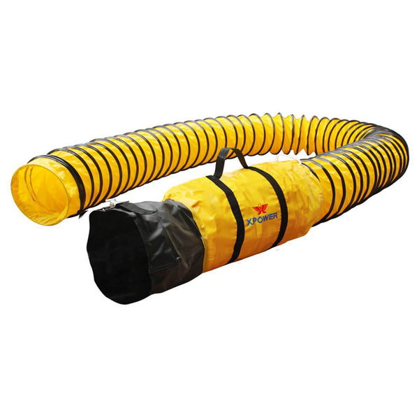 XPower 8DH15 8-Inch x 15-Foot Extra Flexible Ventilation PVC Duct Hose