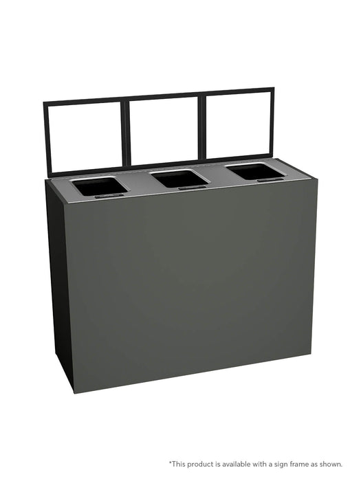 Busch Systems ARISTATA - Triple - Select - Mixed Recyclables-Compost-Waste - Full - Slate